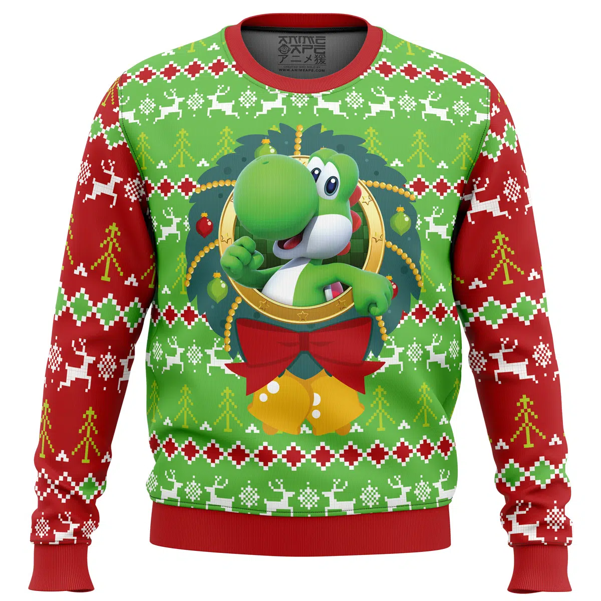 Buildercar - Yoshi Mario Bros Ugly Christmas Sweater