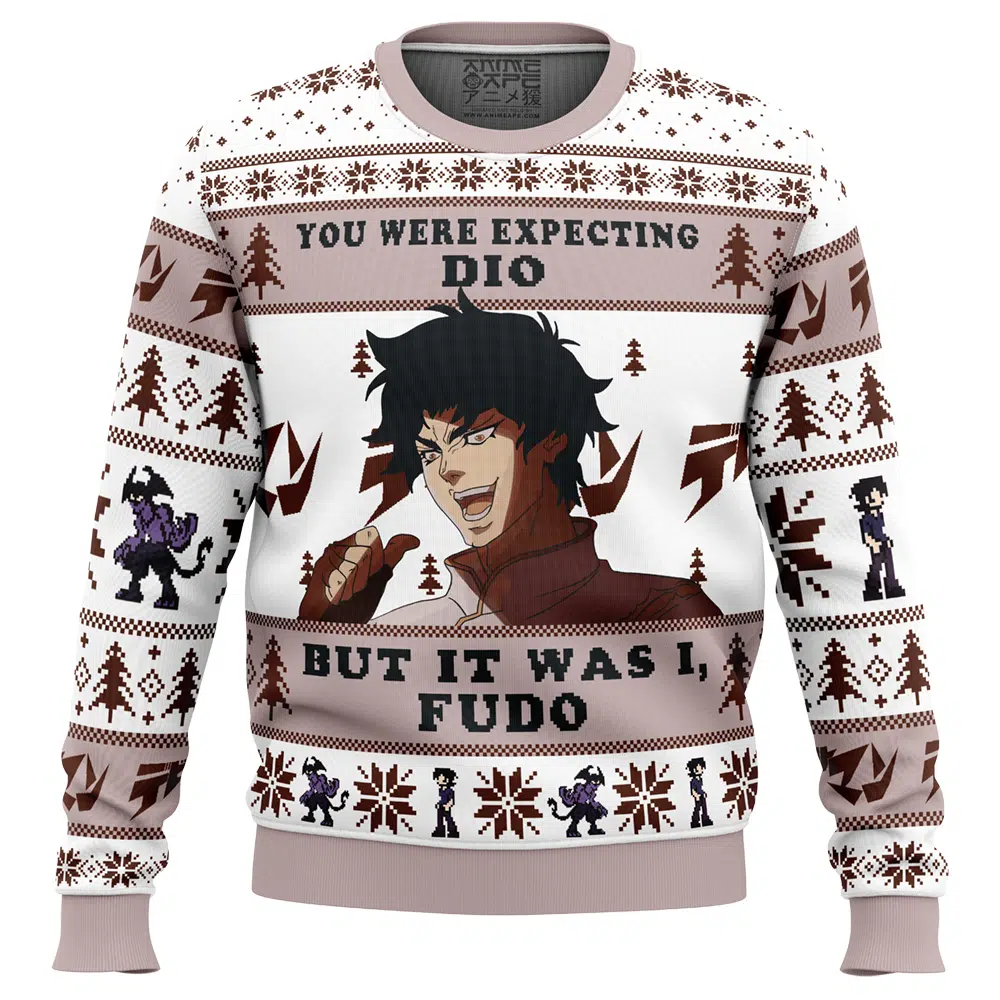 Buildercar - You Were Expecting Dio But It Was I, Fudo Devilman Crybaby Ugly Christmas Sweater