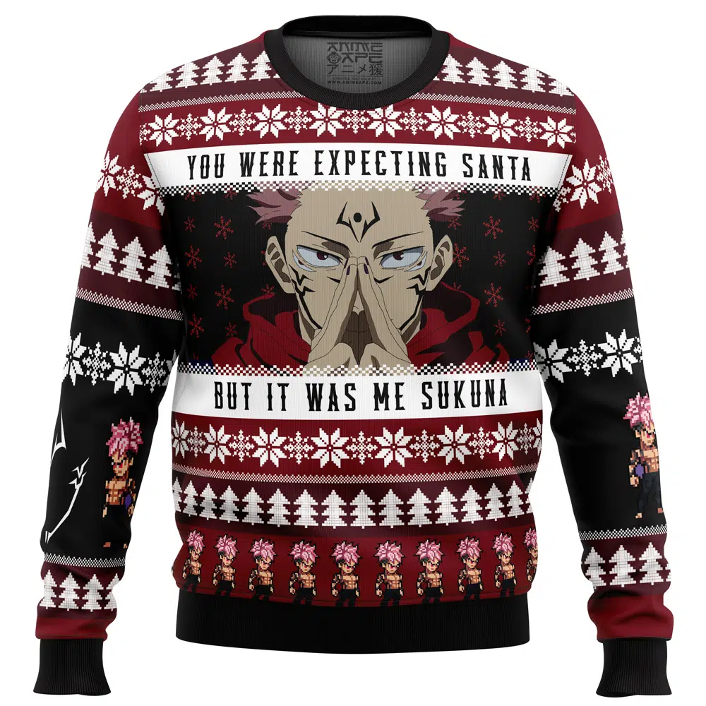 Buildercar - You Were Expecting Santa Sukuna Jujutsu Kaisen Ugly Christmas Sweater