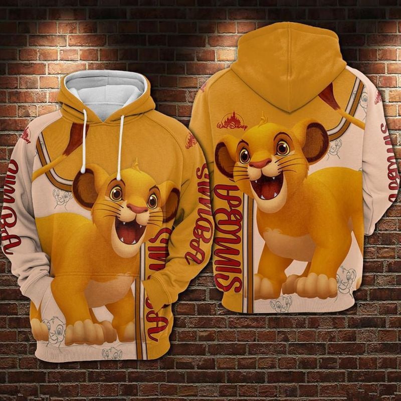 Buildercar - Young Simba - The Lion King Over Print 3d Hoodie