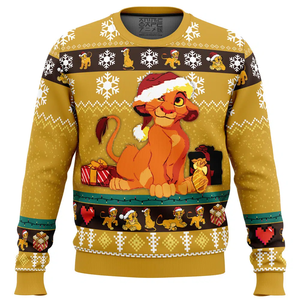 Buildercar - Young Simba The Lion King Ugly Christmas Sweater