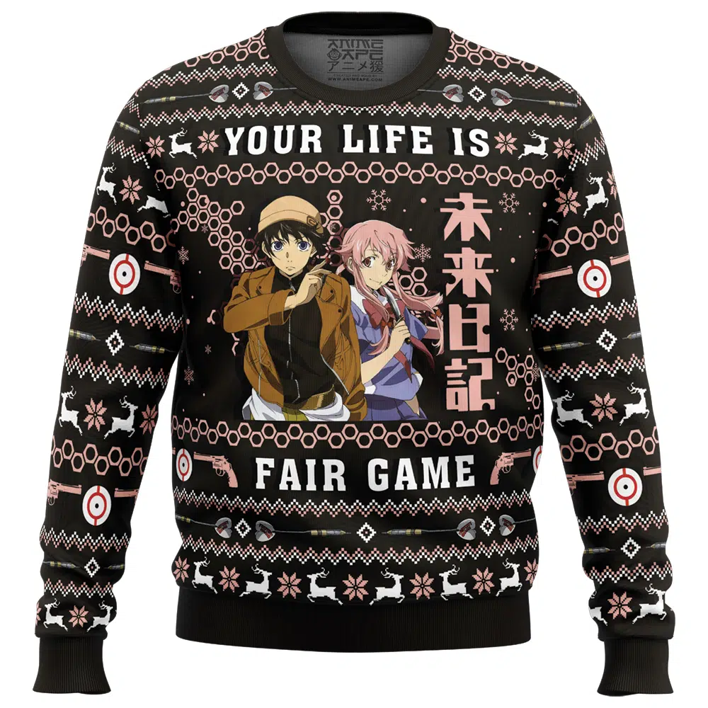 Buildercar - Your Life is Fair Game Future Diary Ugly Christmas Sweater