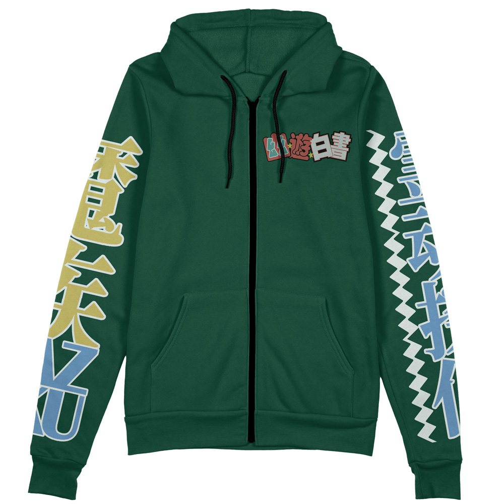 Buildercar - Yusuke Urameshi V2 Yuyu Hakusho Streetwear Zip Hoodie Jacket - Image 2