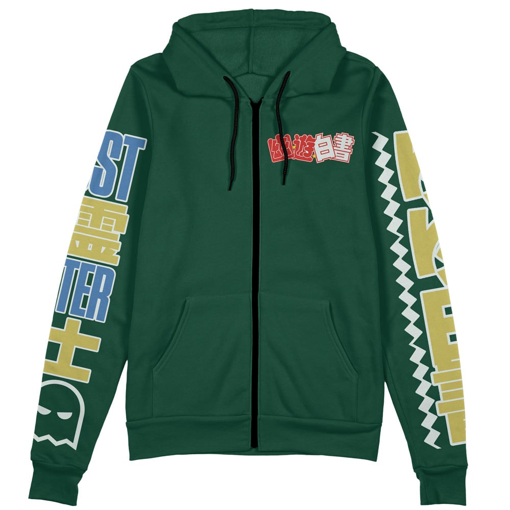 Buildercar - Yusuke Urameshi V3 Yuyu Hakusho Streetwear Zip Hoodie Jacket - Image 2
