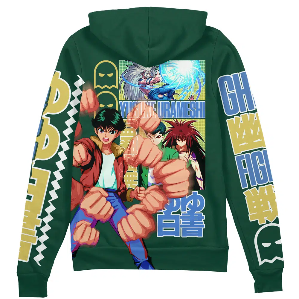Buildercar - Yusuke Urameshi V3 Yuyu Hakusho Streetwear Zip Hoodie Jacket