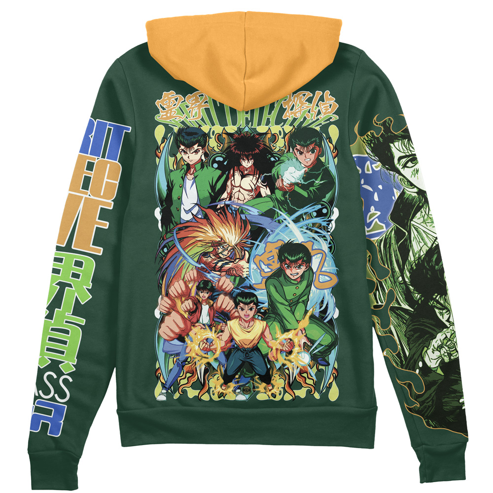 Buildercar - Yusuke Urameshi V4 Yuyu Hakusho Streetwear Zip Hoodie Jacket
