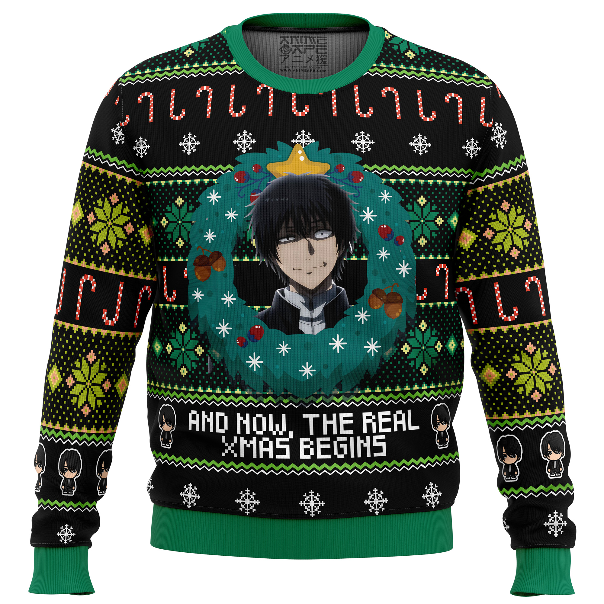 Buildercar - Yuuichi Katagiri Tomodachi Game Ugly Christmas Sweater