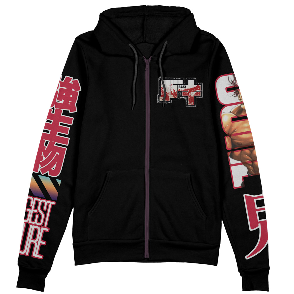 Buildercar - Yuujirou Hanma Baki Streetwear Zip Hoodie Jacket - Image 2