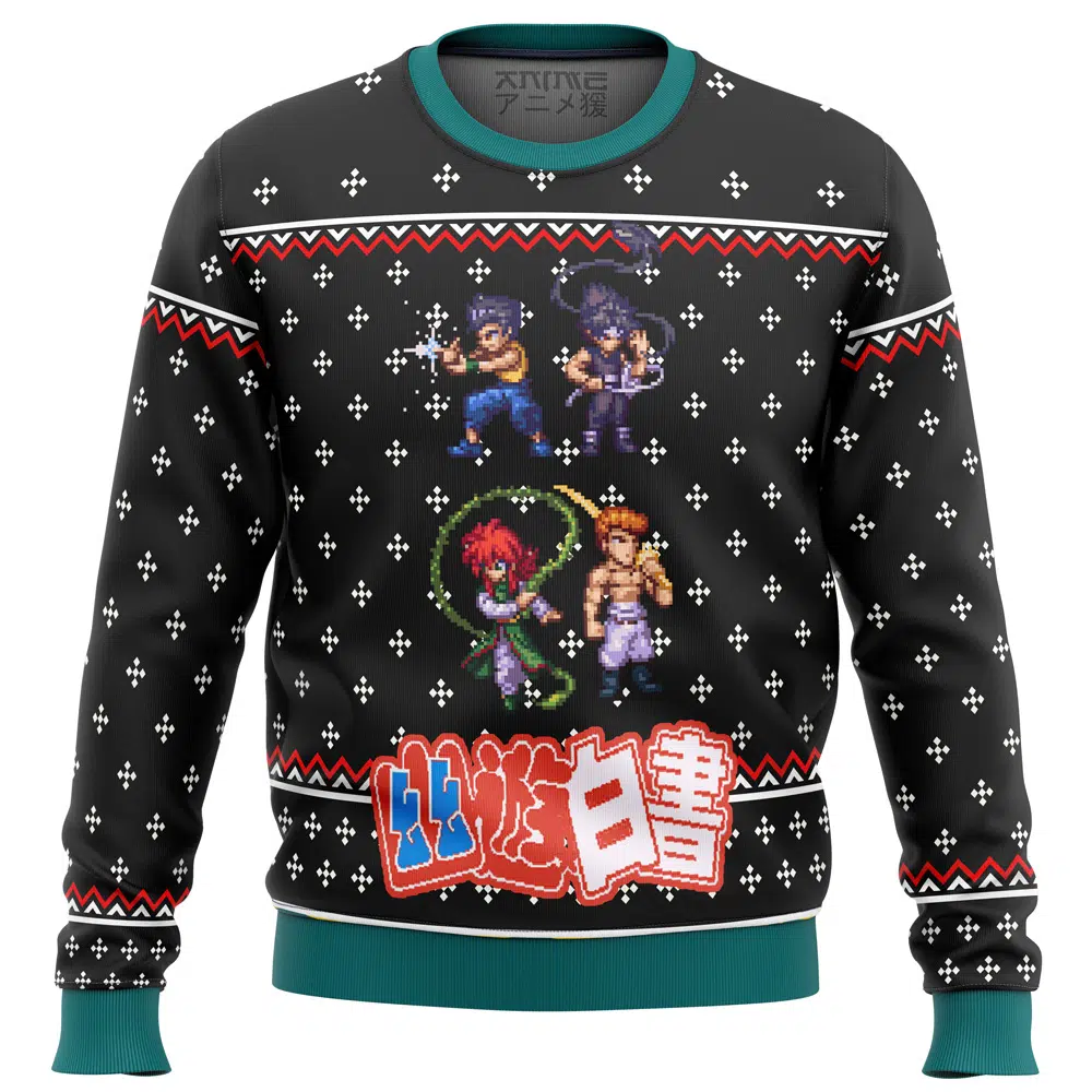 Buildercar - YUYU HAKUSHO Ghost Fighter Sprite Ugly Christmas Sweater