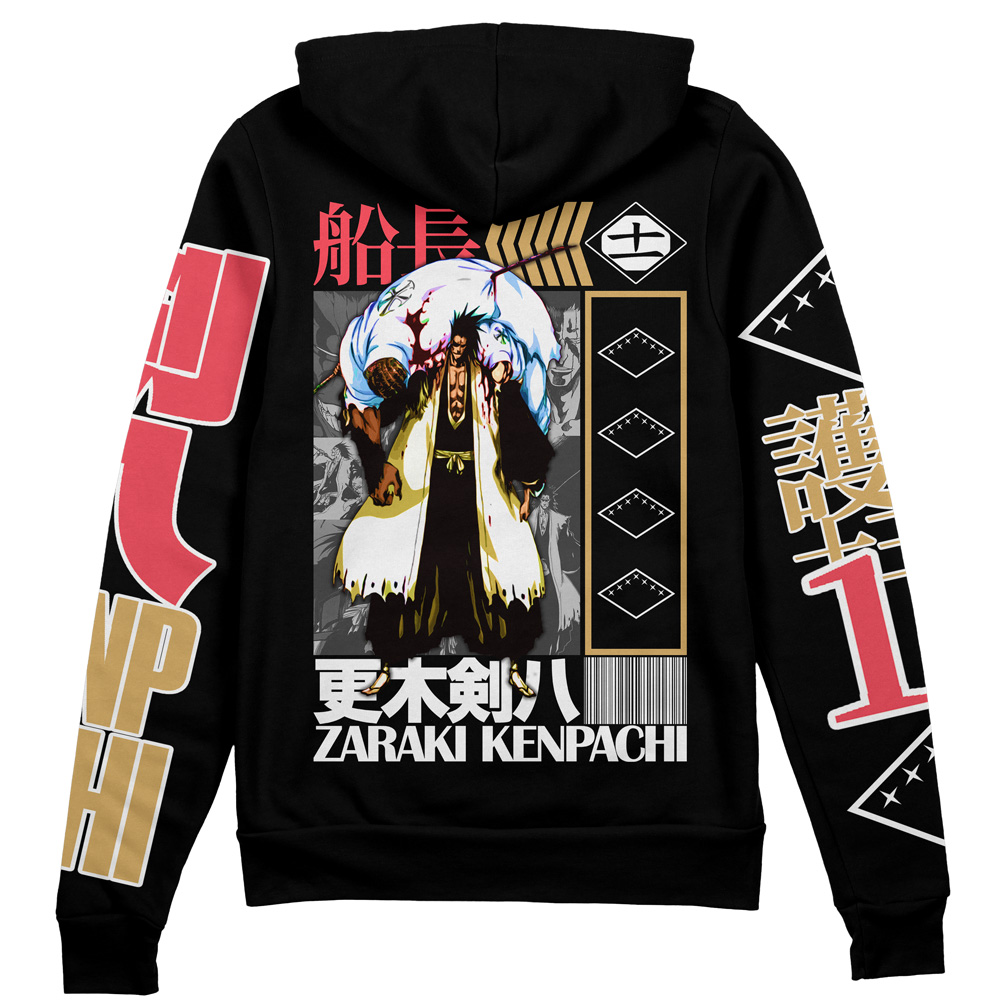 Buildercar - Zaraki Kenpachi TYBWA V2 Bleach Streetwear Zip Hoodie Jacket