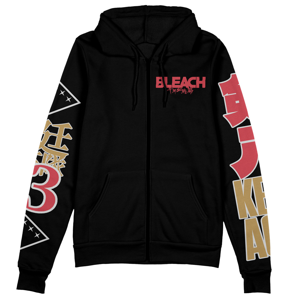 Buildercar - Zaraki Kenpachi TYBWA V2 Bleach Streetwear Zip Hoodie Jacket - Image 2