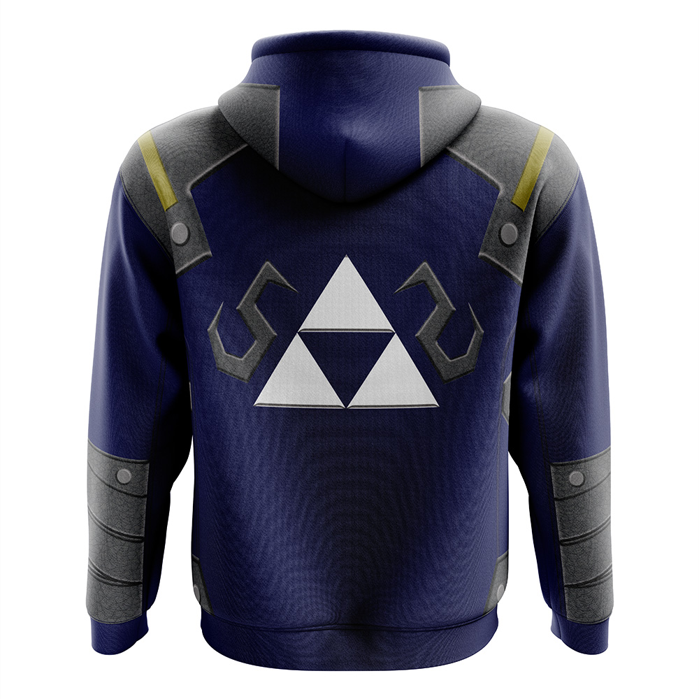 Buildercar - Zelda Shield Style Zelda Zip Hoodie Jacket - Image 2