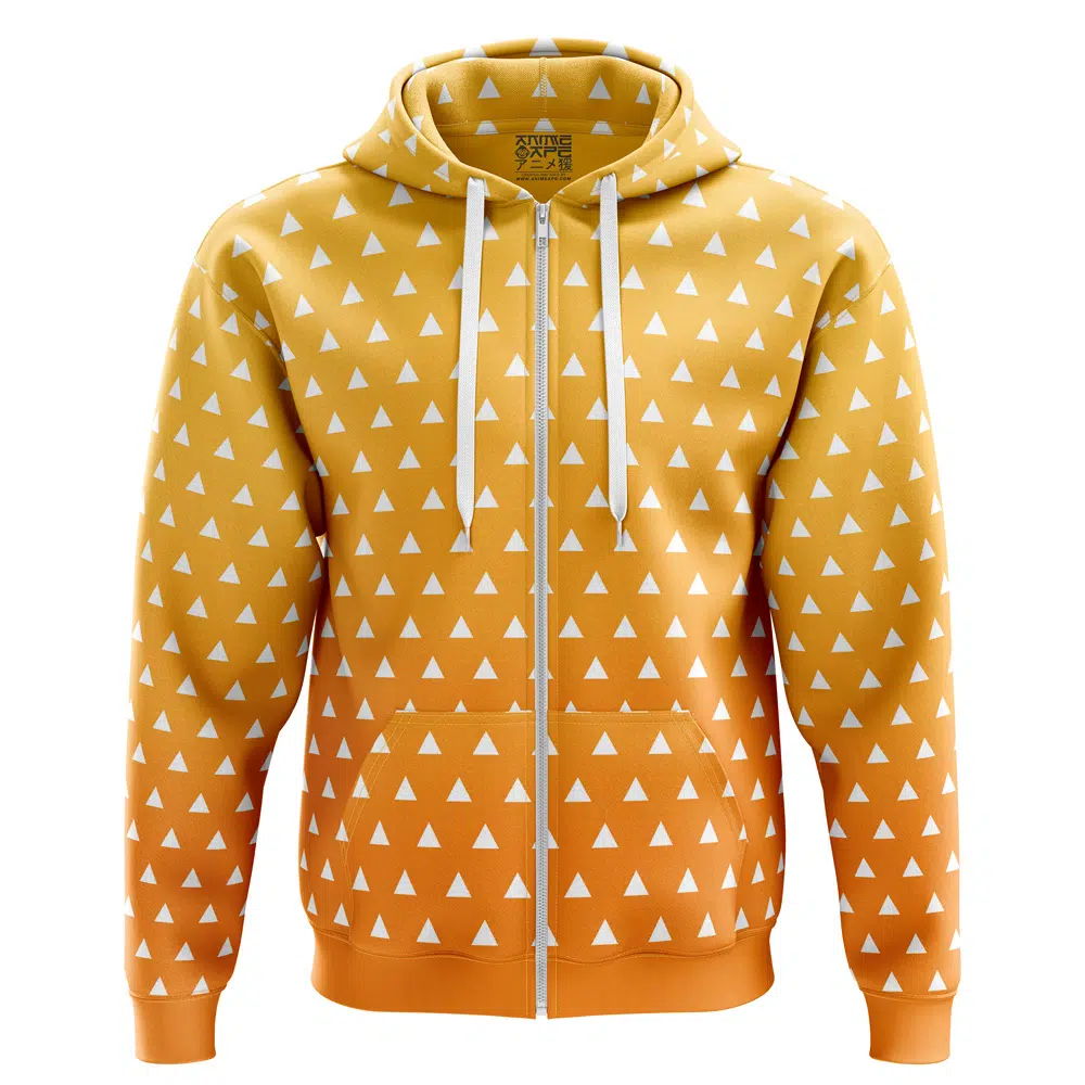 Buildercar - Zenitsu Agatsuma Demon Slayer Zip Hoodie Jacket