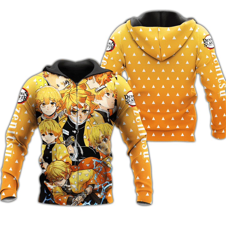 Buildercar - Zenitsu Demon Slayers Anime Manga For Men And Women 3d Hoodie