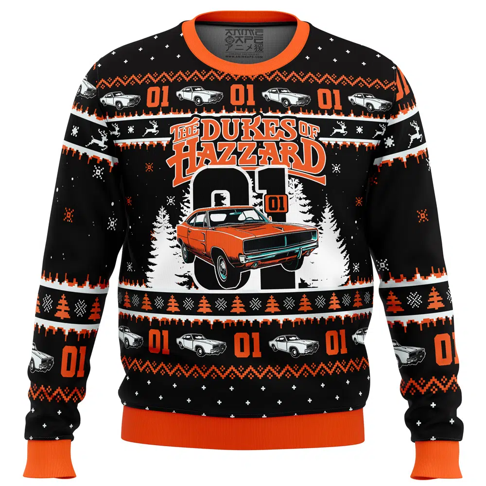 Buildercar - Zero One The Duke of Hazzard Ugly Christmas Sweater