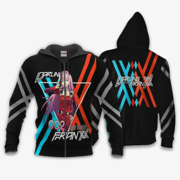 Buildercar - Zero Two Darling In The Franxx Anime 3k460 Fan Gift Stylist Unisex Cartoon 3d Hoodie 2730