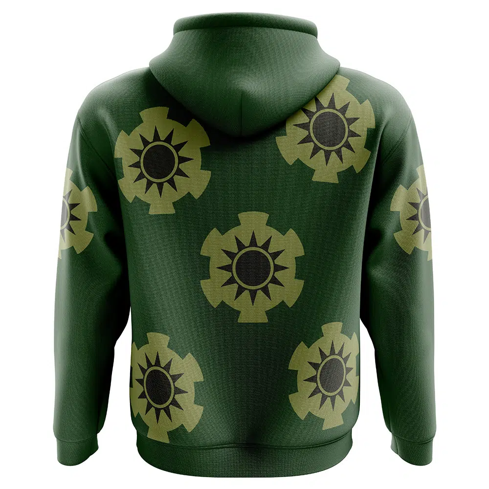 Buildercar - Zoro Wano Pattern One Piece Hoodie - Image 2