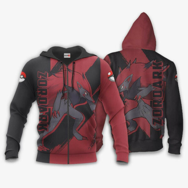 Buildercar - Zoroark Anime Pokemon Manga 1k959 Fan Gift Stylist Unisex Cartoon Graphic Outfits Aop 3d Hoodie 1947