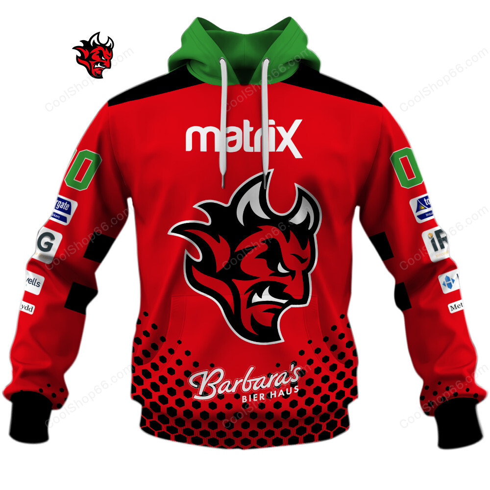 Cardiff Devils EIHL 2526 Home Jersey Hockey Hoodie