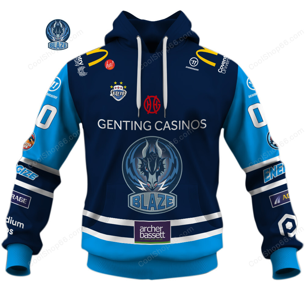Coventry Blaze EIHL 2526 Home Jersey Hockey Hoodie