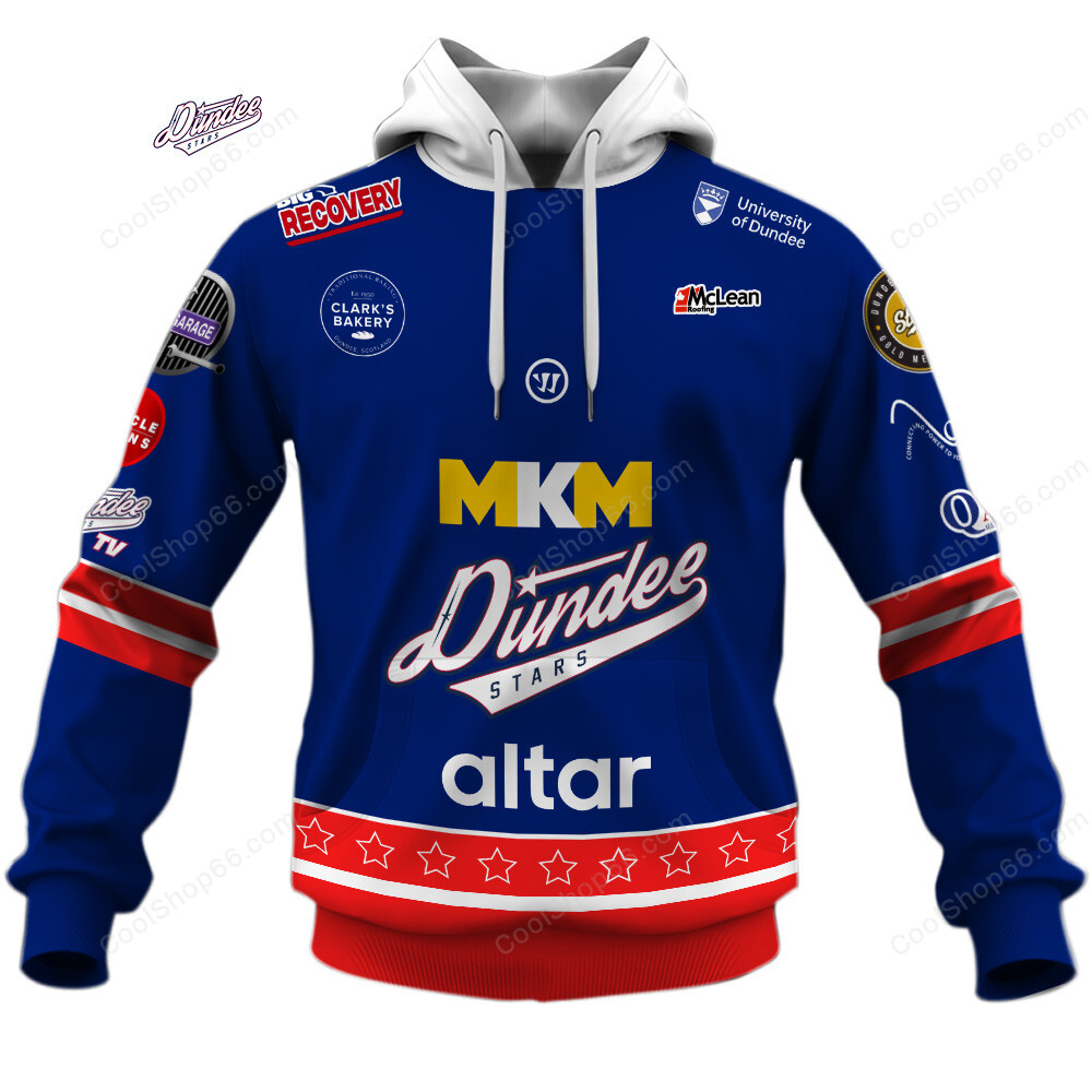 Dundee Stars EIHL 2526 Home Jersey Hockey Hoodie
