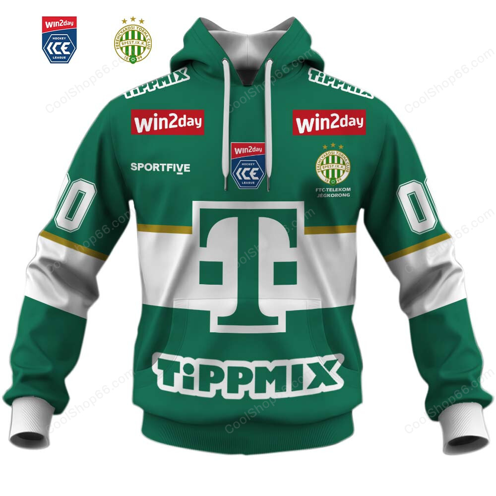 Ferencvárosi TC ICEHL 2526 Home Jersey Hockey Hoodie