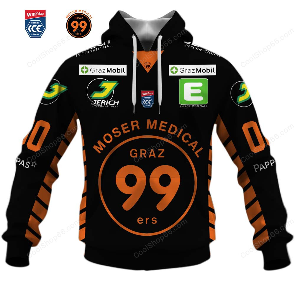 Graz 99ers ICEHL 2526 Home Jersey Hockey Hoodie