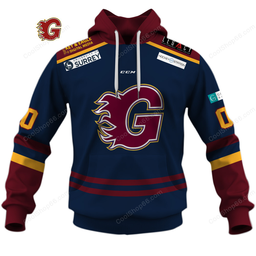 Guildford Flames EIHL 2526 Home Jersey Hockey Hoodie