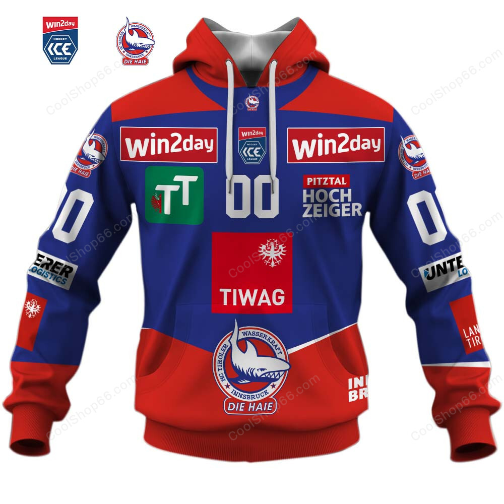 HC TWK Innsbruck ICEHL 2526 Home Jersey Hockey Hoodie