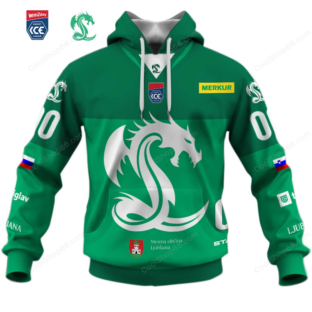 HK Olimpija ICEHL 2526 Home Jersey Hockey Hoodie