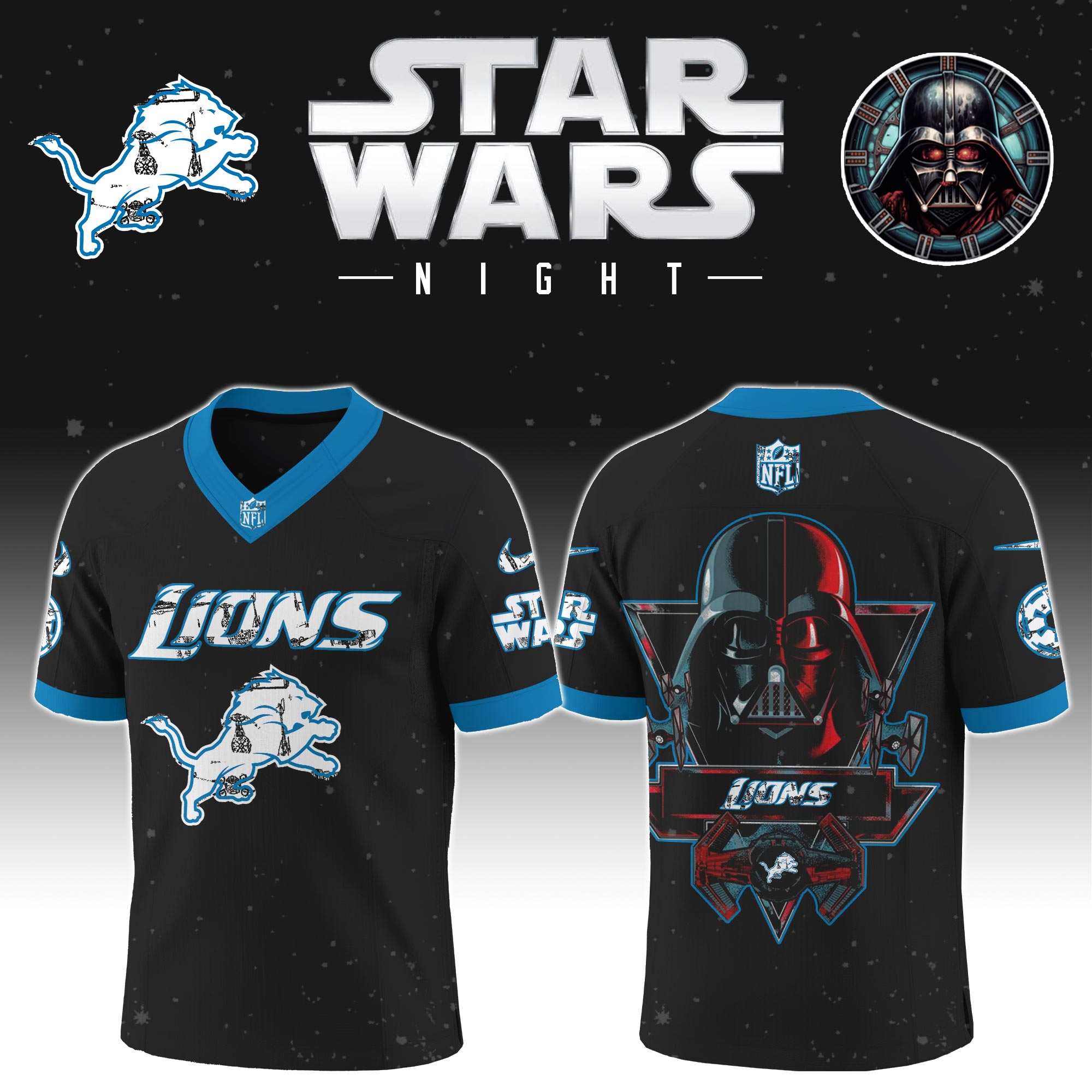 Buildercar - Detroit Lions - NFL x Star War Limited Editions Jersey Ver 5
