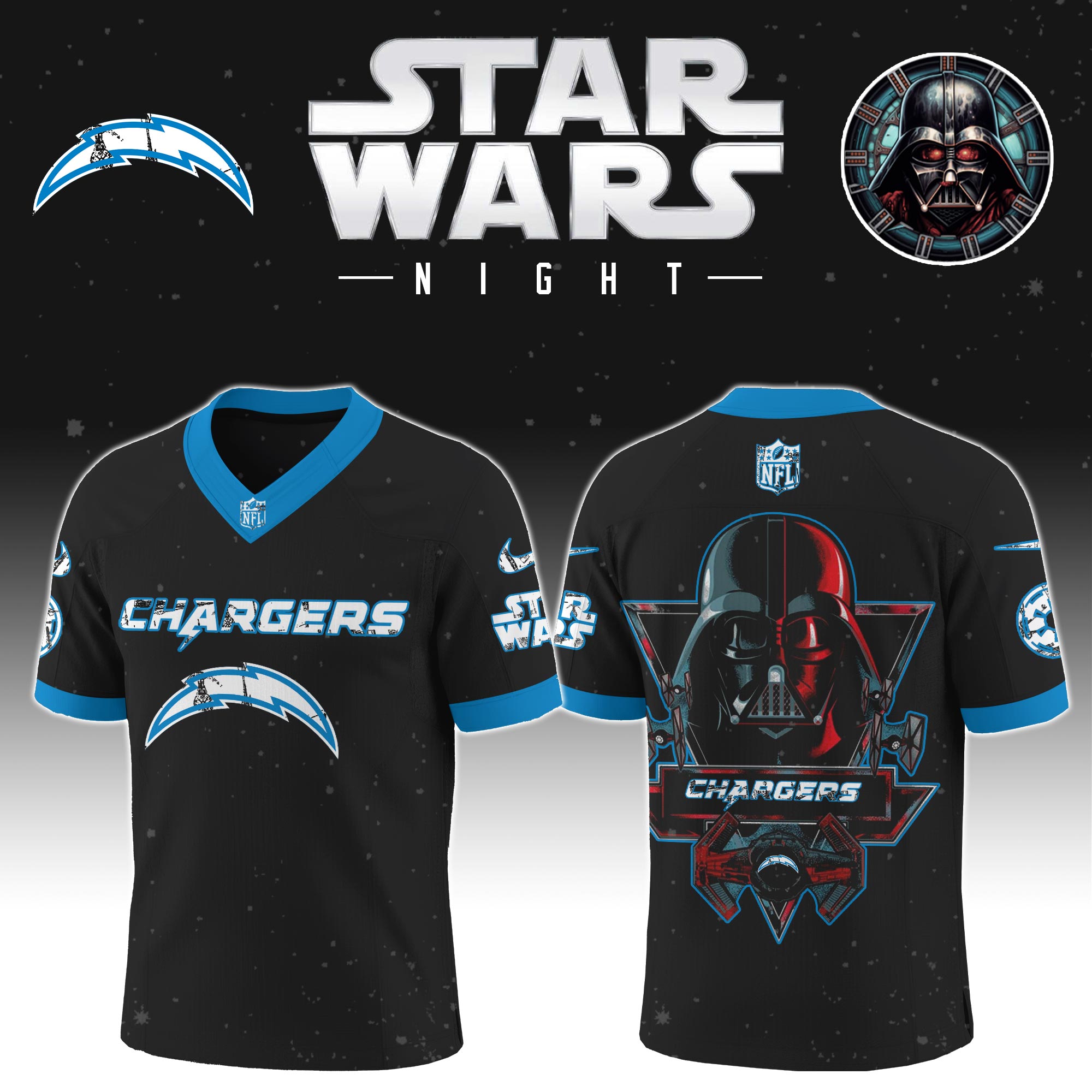 Buildercar - Los Angeles Chargers - NFL x Star War Limited Editions Jersey Ver 5