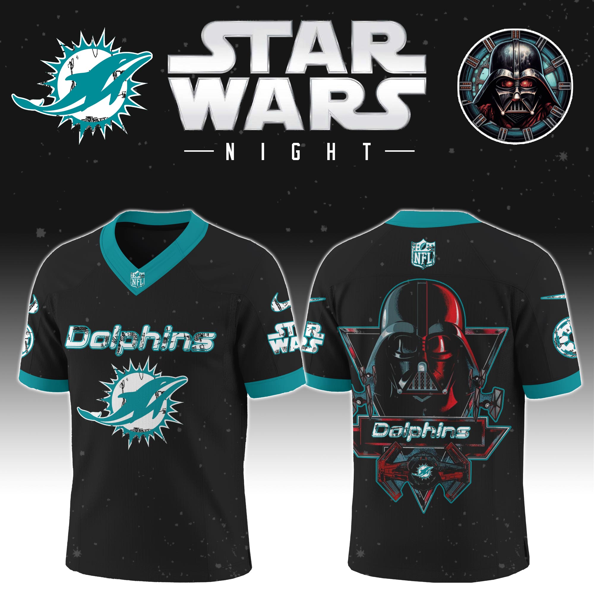 Buildercar - Miami Dolphins - NFL x Star War Limited Editions Jersey Ver 5