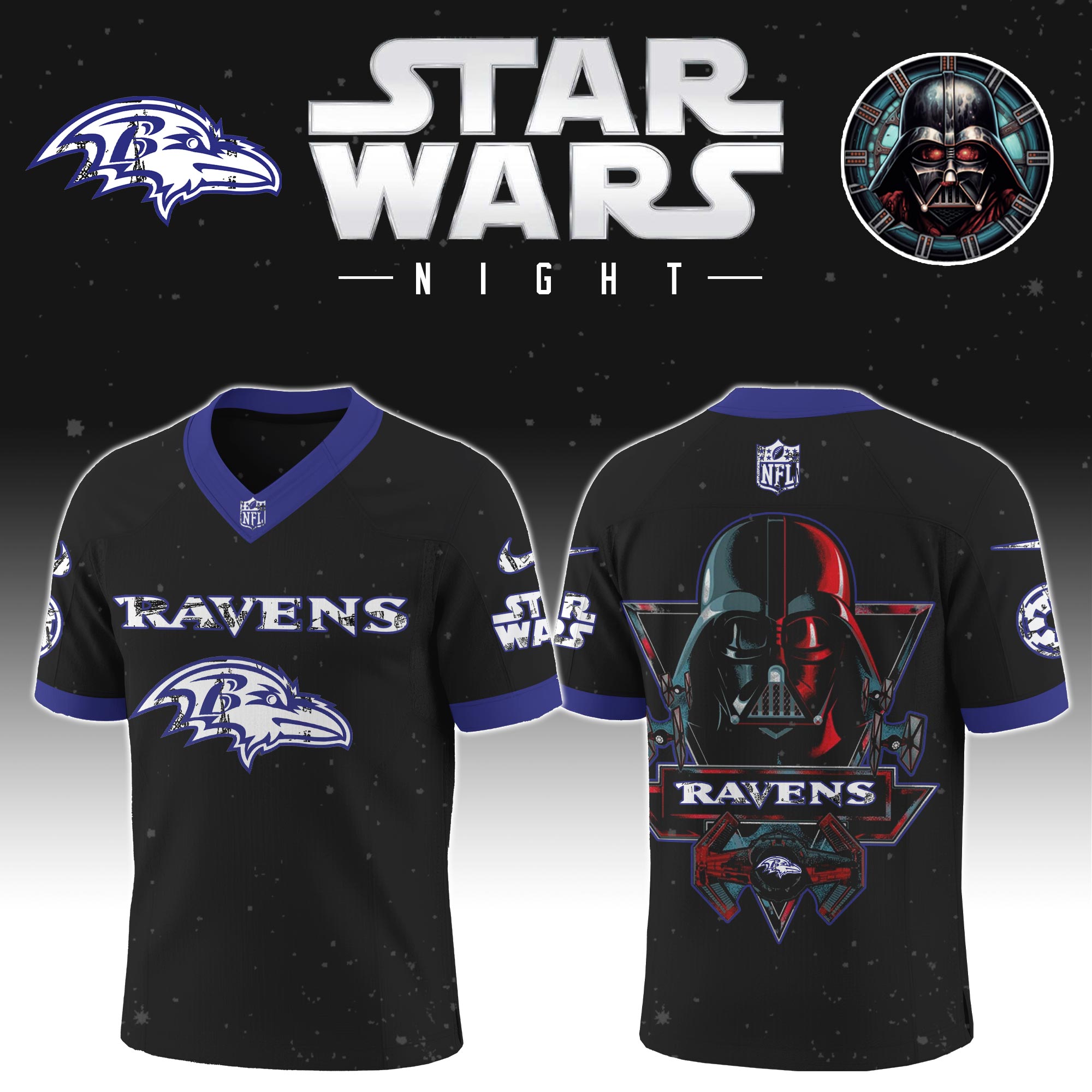 Buildercar - Baltimore Ravens  - NFL x Star War Limited Editions Jersey Ver 5