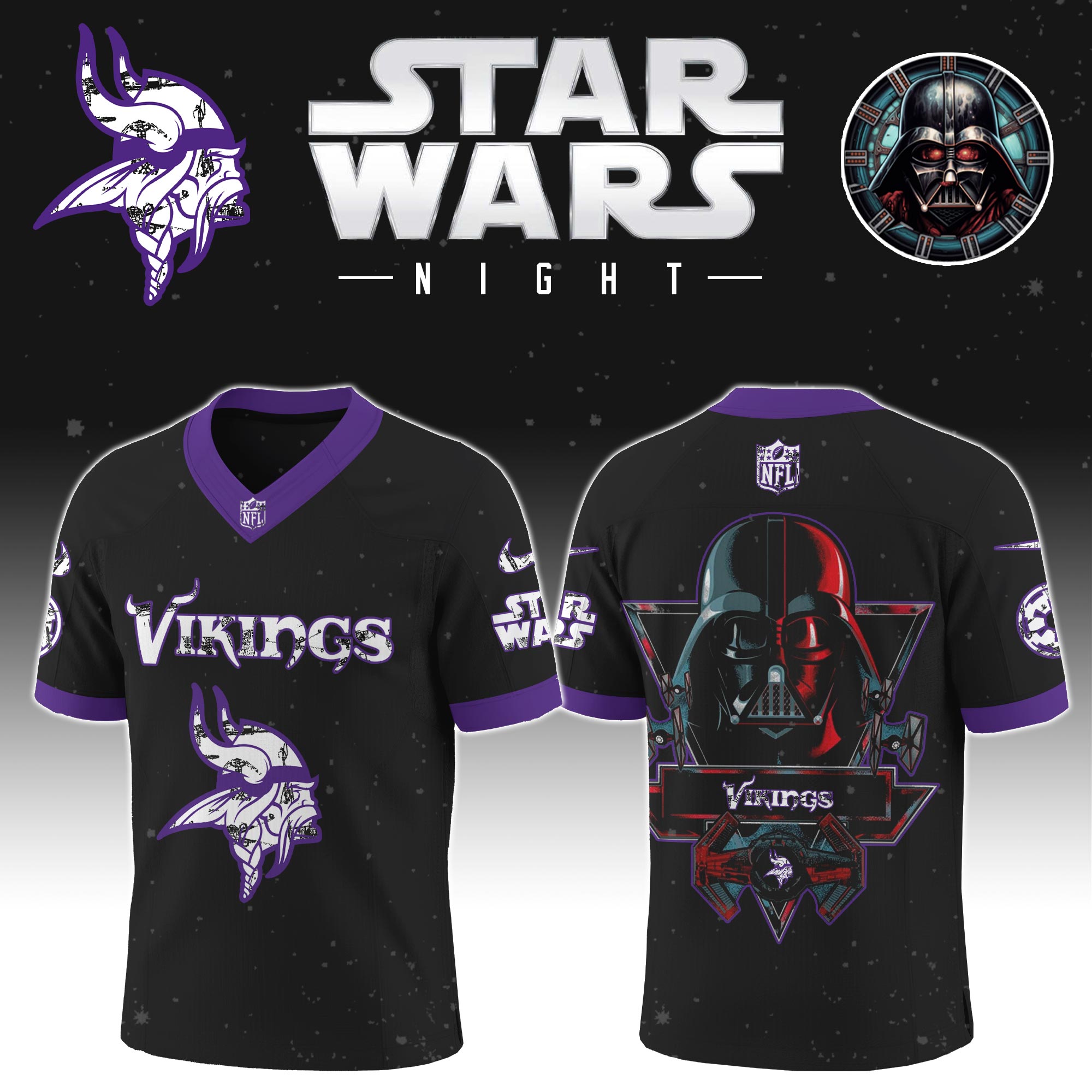 Buildercar - Minnesota Vikings - NFL x Star War Limited Editions Jersey Ver 5