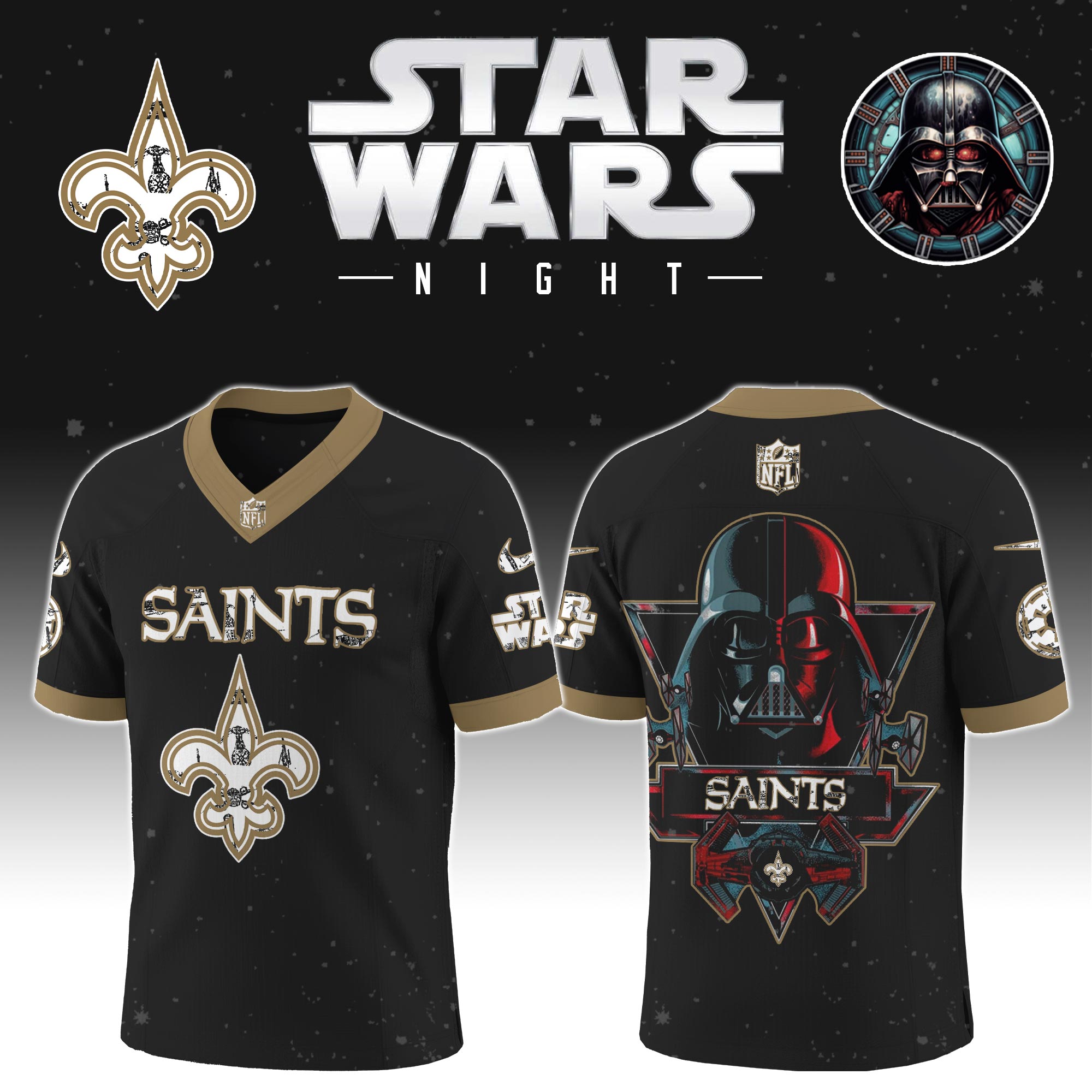 Buildercar - New Orleans Saints - NFL x Star War Limited Editions Jersey Ver 5