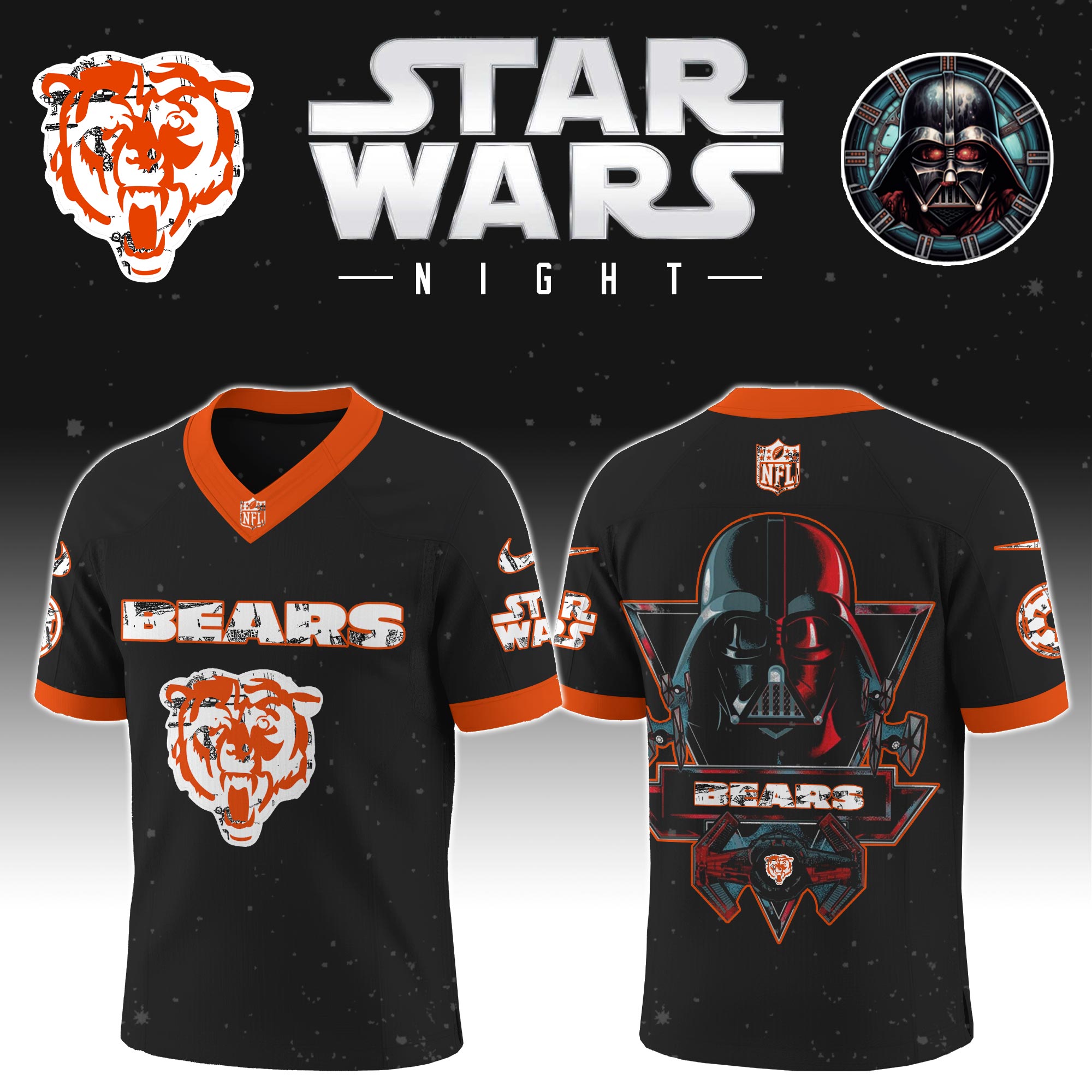 Buildercar - Chicago Bears - NFL x Star War Limited Editions Jersey Ver 5