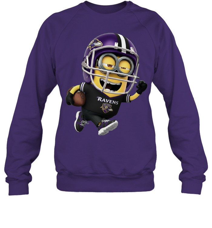 Minions V3 Baltimore Ravens NFL Pullover Hoodie for Football Fans