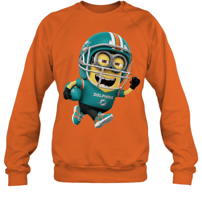 Minions V3 Miami Dolphins NFL Pullover Hoodie for Football Fans