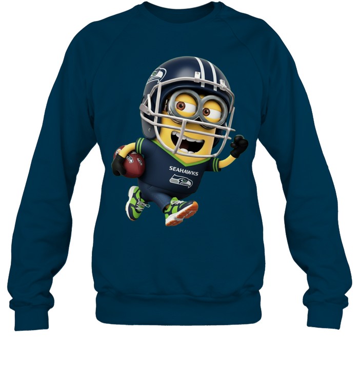 Minions V3 Seattle Seahawks NFL Pullover Hoodie for Football Fans