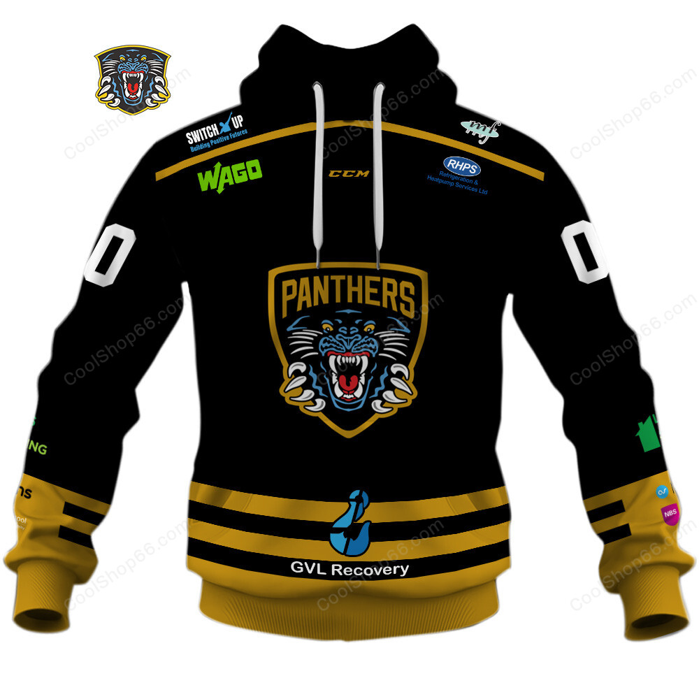 Nottingham Panthers EIHL 2526 Home Jersey Style Hockey Hoodie