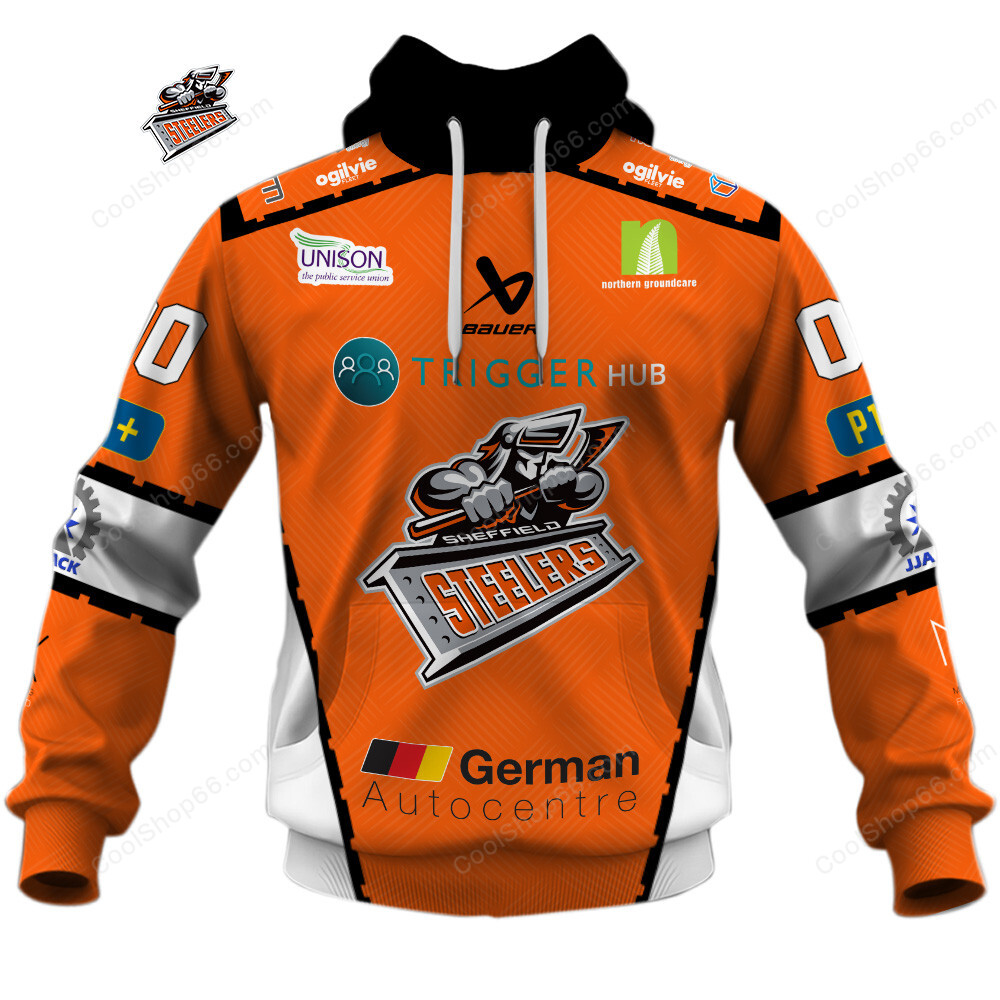 Sheffield Steelers EIHL 2526 Home Jersey Hockey Hoodie