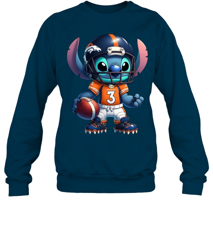 Stitch Football Denver Broncos NFL Pullover Hoodie for Fans