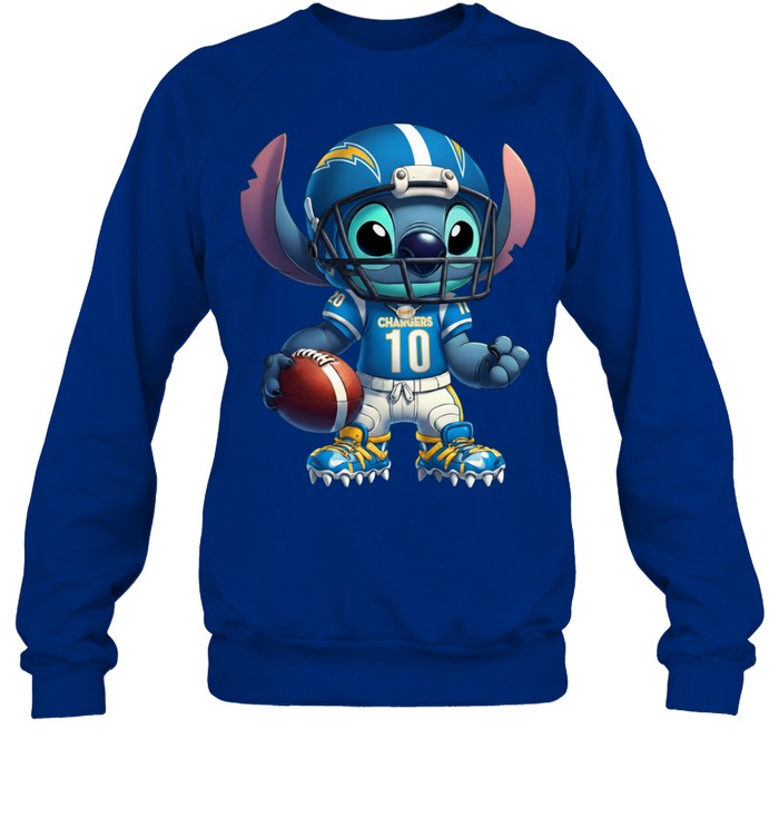 Stitch Football Los Angeles Chargers NFL Pullover Hoodie for Fans