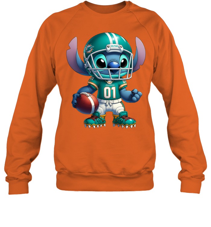 Stitch Football Miami Dolphins NFL Pullover Hoodie for Fans