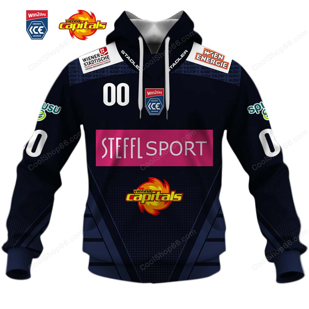 Vienna Capitals ICEHL 2526 Home Jersey Hockey Hoodie