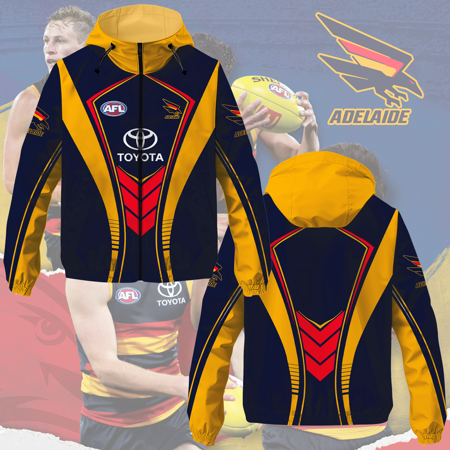 Adelaide Crows 6 AFL 2025 Windbreaker Jacket TM NTA V2