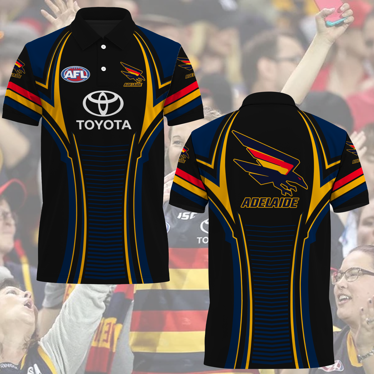 Adelaide Crows AFL 2025 We Fly As One Polo Shirt TM NTA V1