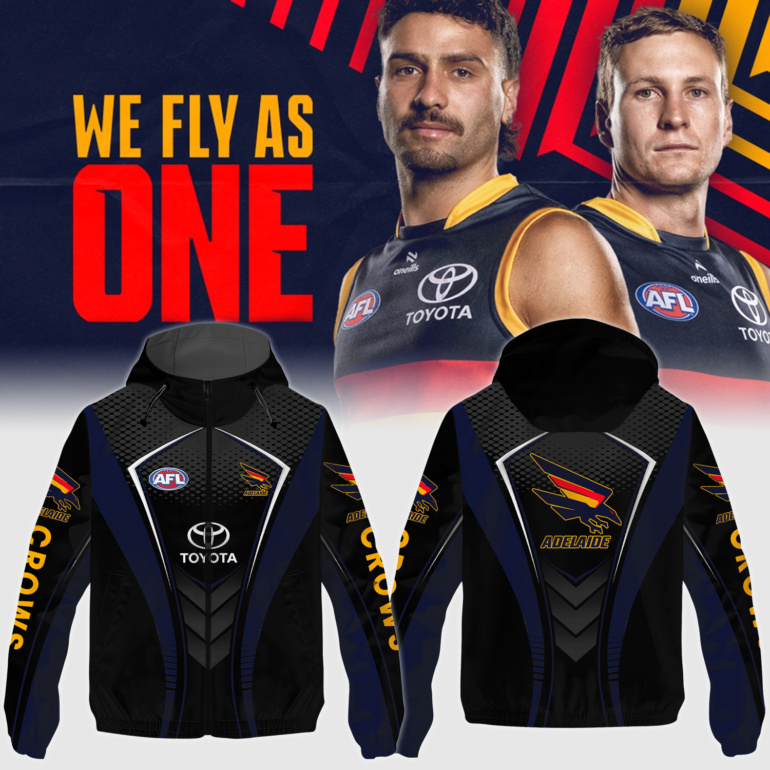 Adelaide Crows AFL 2025 Windbreaker Jacket TM NTA V4