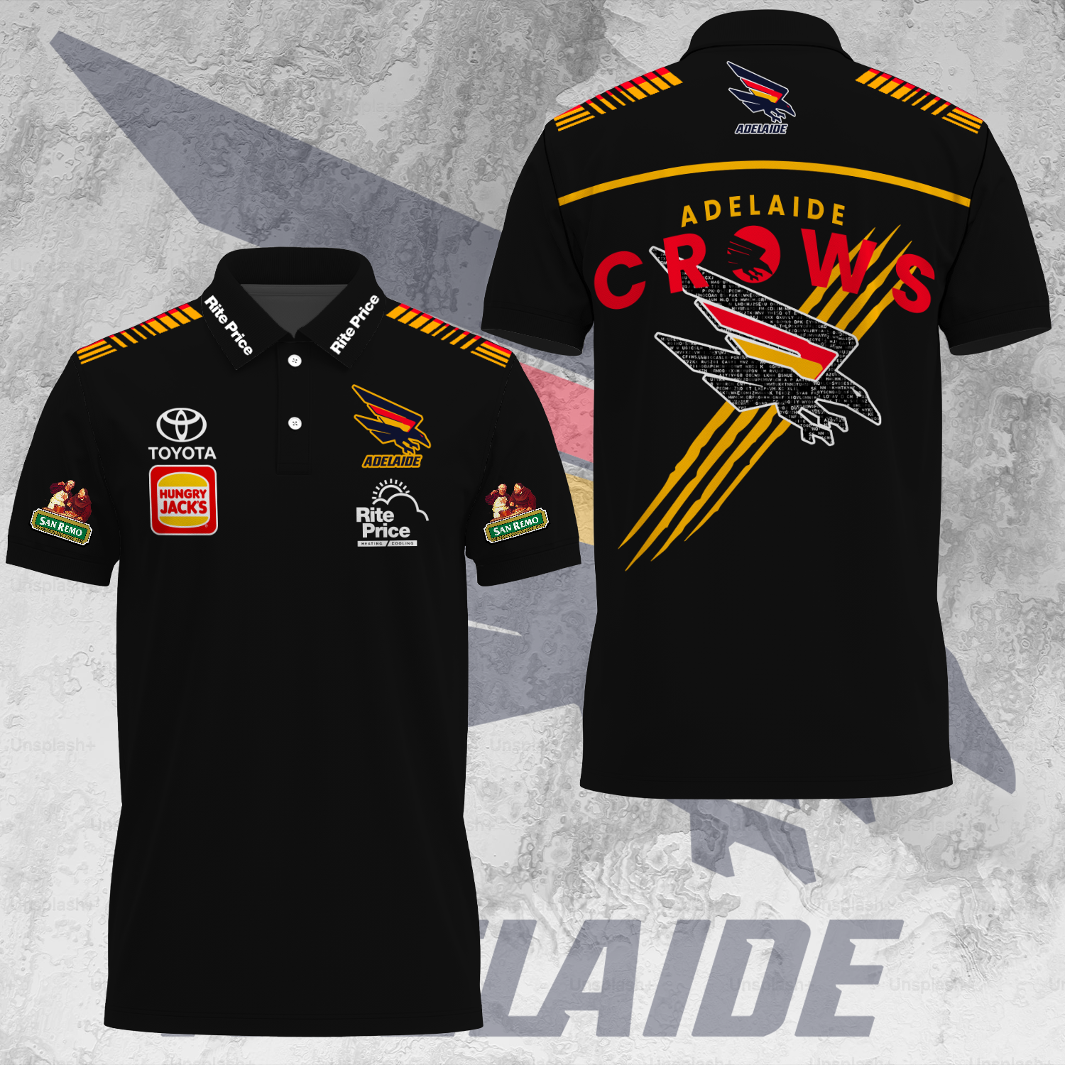 Adelaide Football Club AFL 2025 Crows Made From South Australia Limited Edition Polo Shirt TM V13